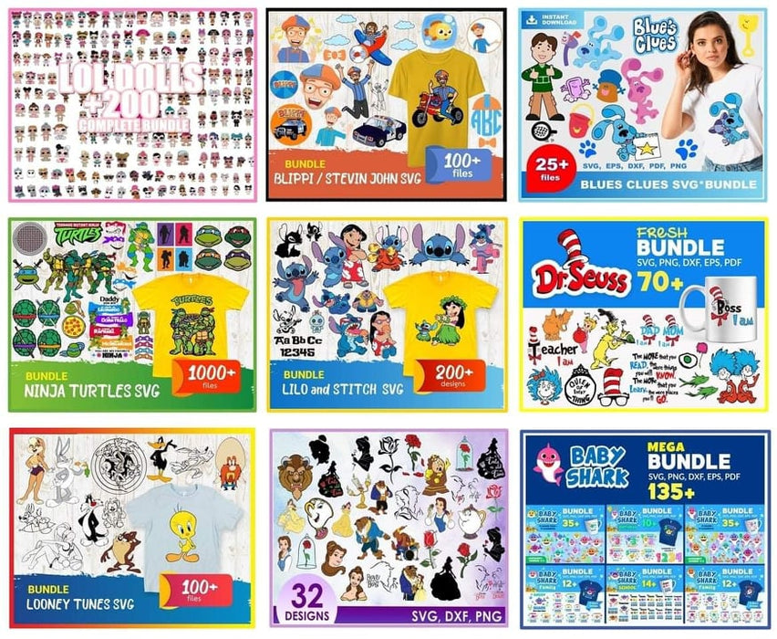 80,000+ Sticker Cutting Design MEGA-Bundle