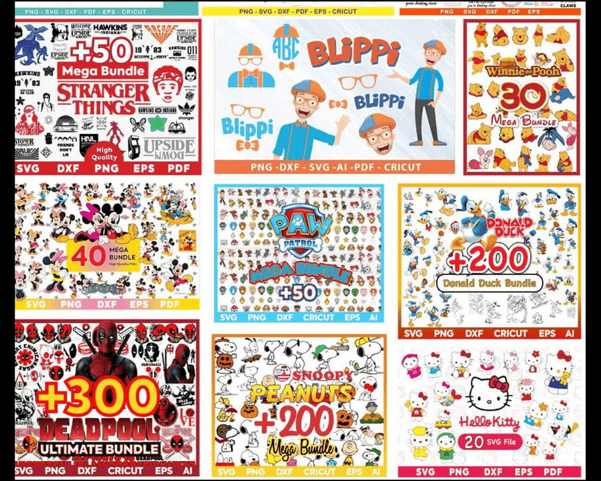 80,000+ Sticker Cutting Design MEGA-Bundle