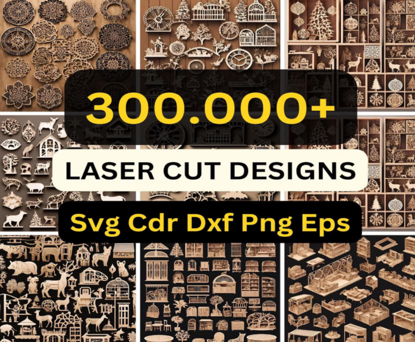 300,000+ Laser Cutting Design MEGA-Bundle