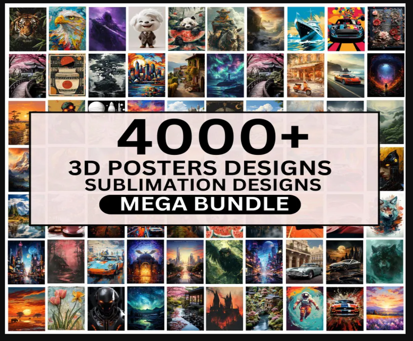 4000+  Mega Bundle Posters & Digital Art Design